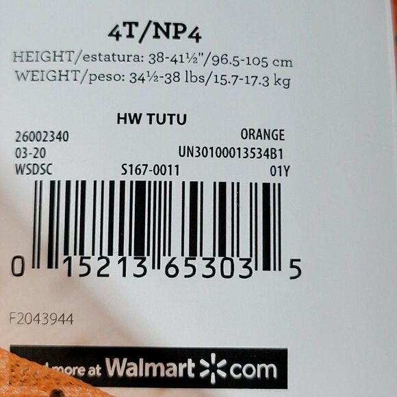 Halloween Orange/Gold Polka Dot Tutu Skirt Girl 4T - Picture 9 of 10